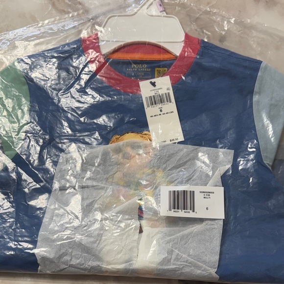 Polo by Ralph Lauren Kids Blue and Red Short Sleeve Tee - Picture 3 of 3